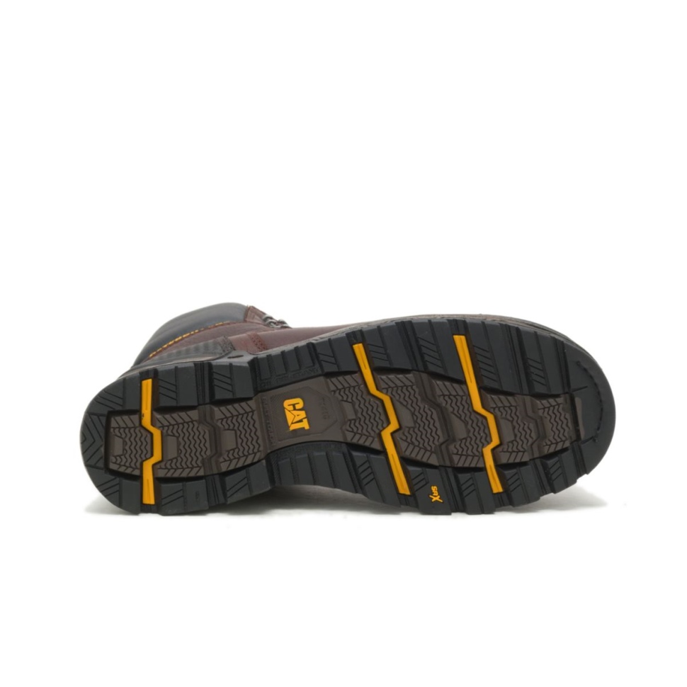 Kat Fodtøj Herre Gravemaskine Xl 6” Wp Tx Ct Csa Arbejdsstøvle Rød Brun