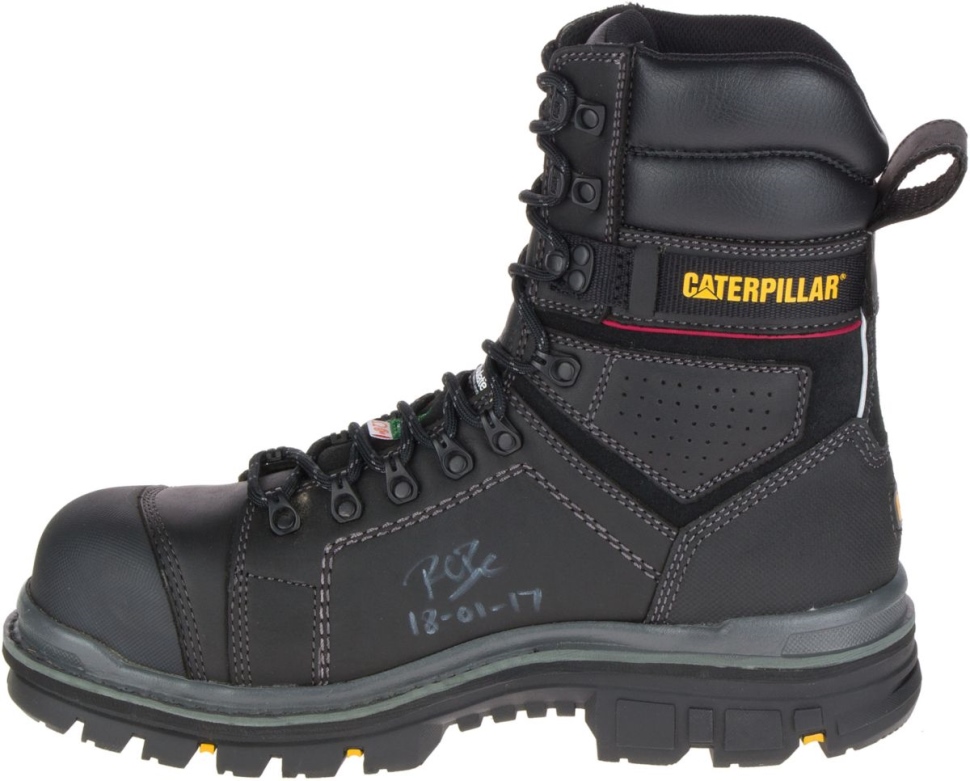 Kat Fodtøj Herre Hauler 8” Vandtæt Komposit Tå Csa Arbejdsstøvle Sort