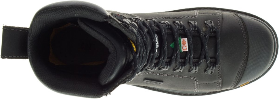 Kat Fodtøj Herre Hauler 8” Vandtæt Komposit Tå Csa Arbejdsstøvle Sort