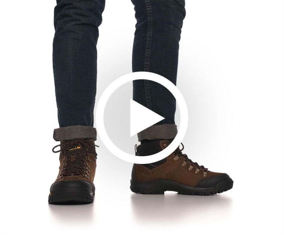 Kat Fodtøj Herre Tærskel Vandtæt Stål Tå Csa Arbejdsstøvle Brun