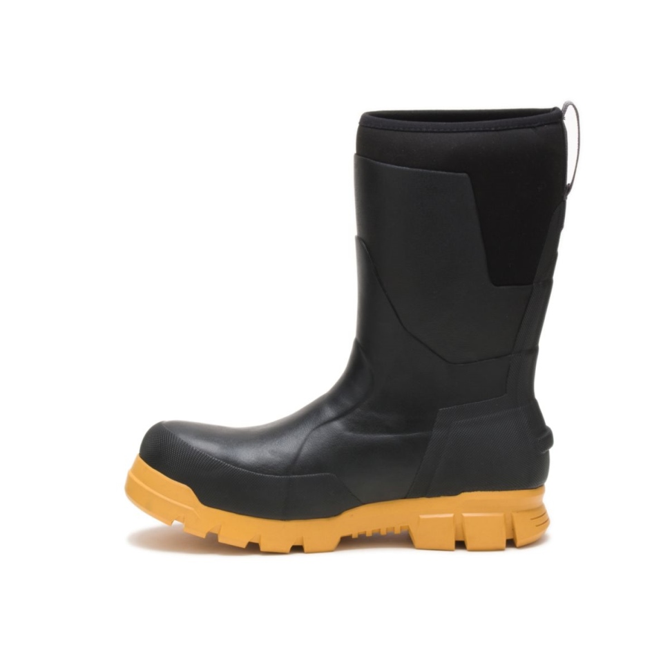 Cat Footwear Stormers 11” Ståltå Csa Arbejdsstøvle Sort-kat Gul