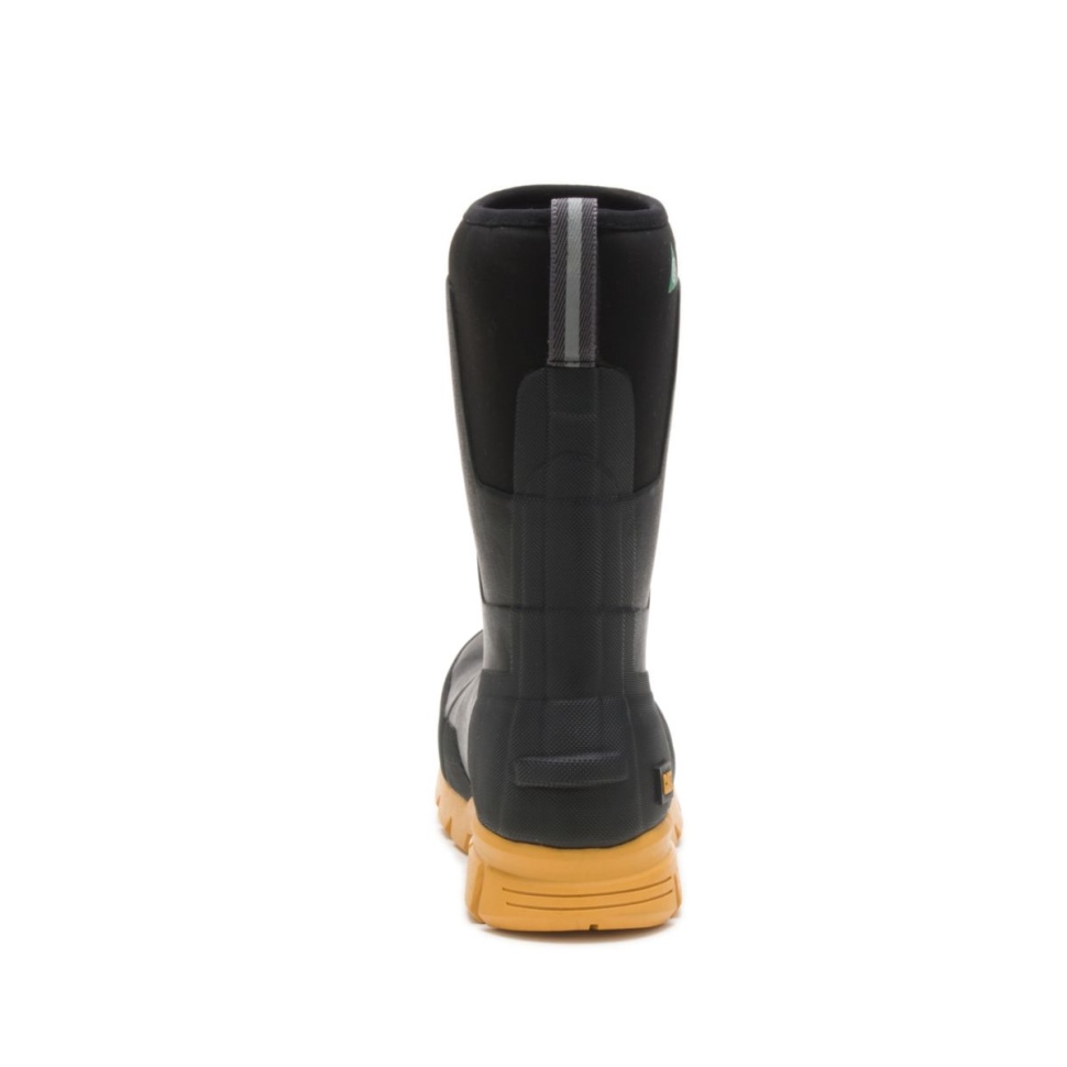 Cat Footwear Stormers 11” Ståltå Csa Arbejdsstøvle Sort-kat Gul