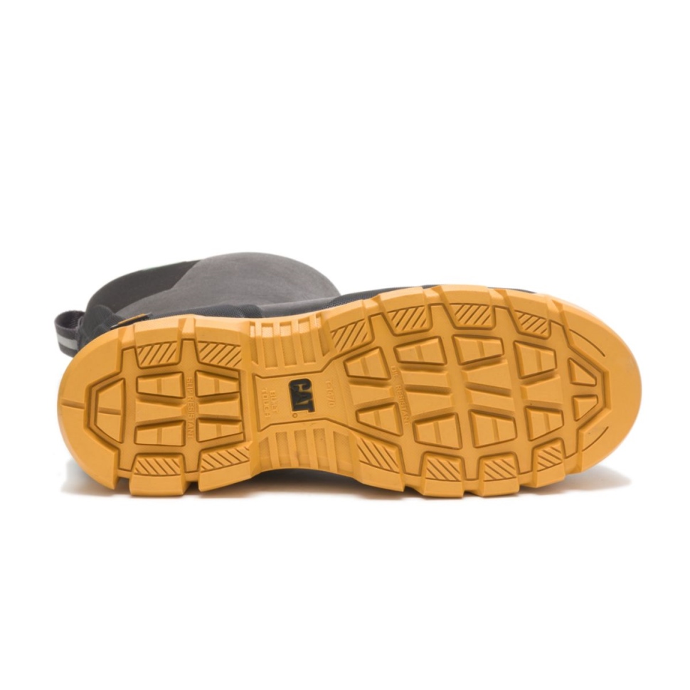 Cat Footwear Stormers 11” Ståltå Csa Arbejdsstøvle Sort-kat Gul